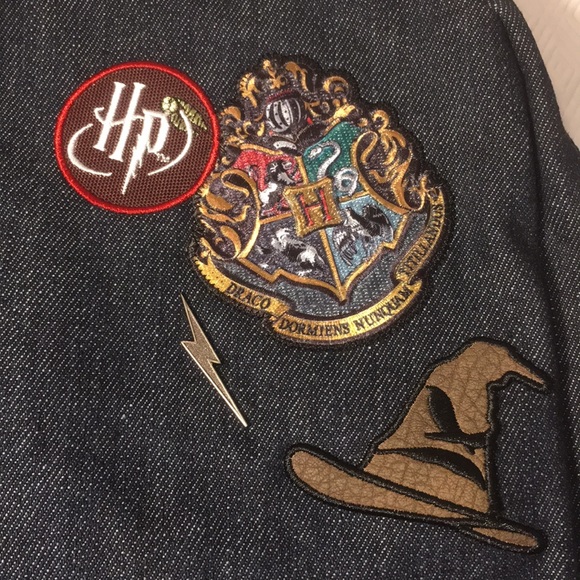 Loungefly Harry Potter Hogwarts Denim Backpack - Picture 5 of 12